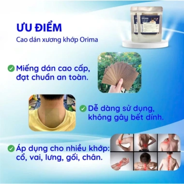 Mua 10 tặng 2 Compo 5 Gói Cao Dán Xương Khớp ORIMA Nhật Bản Thảo Dược Tự Nhiên chỉ 145.000₫ 4