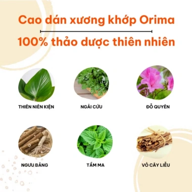 Mua 10 tặng 2 Compo 5 Gói Dán Xương Khớp ORIMA - Thảo Dược Giảm Đau Mỏi 155k 4