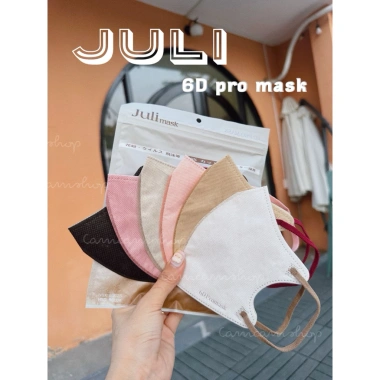 Mua 100 tặng 20c - Khẩu trang JULI 6D Promask Mix 6 màu, kháng khuẩn, siêu thoải mái, giá chỉ 45.000 VND