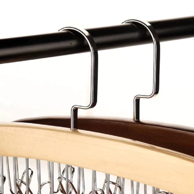 Mua 2 móc gỗ đa năng 8 móc inox - Treo áo, khăn, đồ lót, cà vạt - Giá rẻ 19.500đ 2
