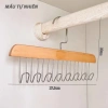 Mua 2 móc gỗ đa năng 8 móc inox - Treo áo, khăn, đồ lót, cà vạt - Giá rẻ 19.500đ 3