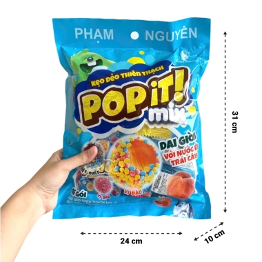 Mua 2 tặng 1 3 Túi Kẹo Dẻo Thiên Thạch Nước Ép Trái Cây Thật Popit 200g 143.100₫