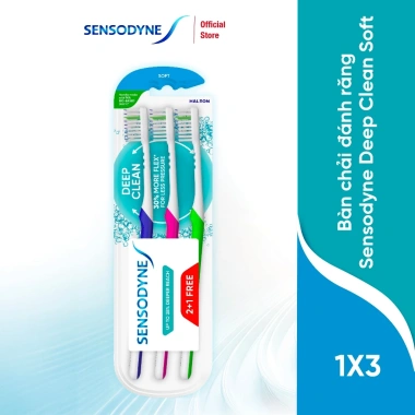 Mua 2 tặng 1 Bàn chải Sensodyne Deep Clean Soft - Lông mềm, làm sạch sâu kẽ răng, 92.268 VND