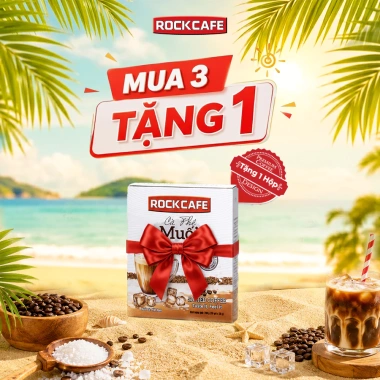 Mua 2 tặng 1 Cà Phê Muối Hòa Tan RockCafe Robusta 10 gói - Giá chỉ 54.000₫ 3
