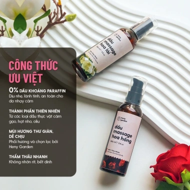 Mua 2 Tặng 1 Dầu Massage Body HENY GARDEN Dưỡng Da Thiên Nhiên - Giá ưu đãi 179k 3 Mua 2 Tặng 1 Dầu Massage Body HENY GARDEN Dưỡng Da Thiên Nhiên - Giá ưu đãi 179k 3