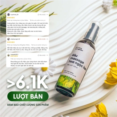 Mua 2 Tặng 1 Dầu Massage Body HENY GARDEN Dưỡng Da Thiên Nhiên - Giá ưu đãi 179k