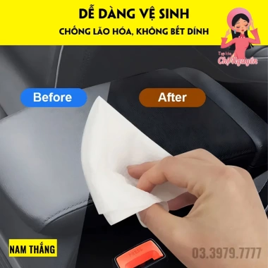 Mua 2 tặng 1 Khăn giấy ướt chuyên dụng vệ sinh nội thất ô tô, giày dép da - Gói 80 tờ, giá chỉ 27.500đ 6