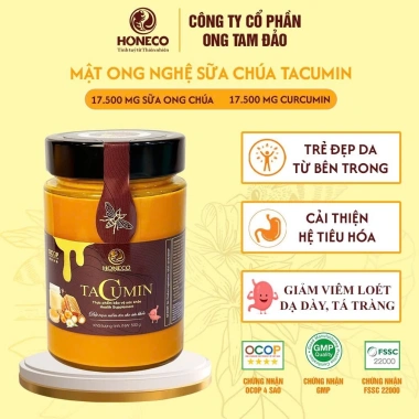 Mua 2 tặng 1 Mật ong nghệ sữa chúa Tacumin HONECO 500g - Giảm viêm loét dạ dày, tá tràng, 620.000đ