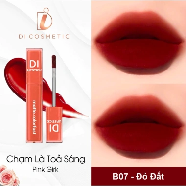 Mua 2 Tặng 1 Son DI Cosmetic B07 Đỏ Đất - Không Trôi, Không Khô Môi 156.600₫