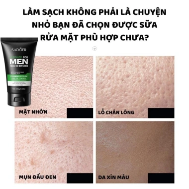 Mua 2 tặng 1 Sữa rửa mặt nam giới làm sạch sâu, làm trắng, kiểm soát dầu - Giá 59.800₫