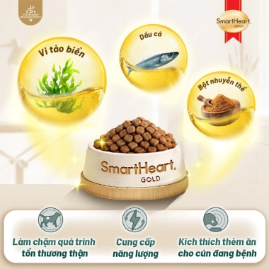 Mua 2 tặng 1 Thức ăn hạt SMARTHEART GOLD cho chó suy thận giai đoạn 1‑4, 1.5kg - Giá ưu đãi 416,100₫ 4
