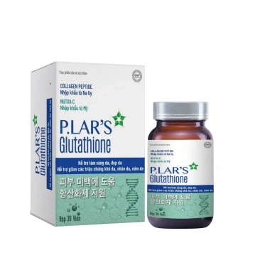 Mua 2 tặng 1 Viên uống trắng da Plar's Glutathione 30 viên - Sáng da, phục hồi, 320k