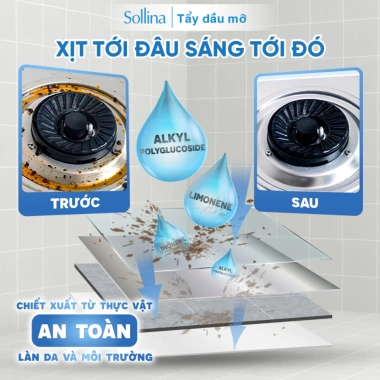 Mua 2 Tặng 2 Tẩy Cặn Canxi Sollina + Tẩy Dầu Mỡ, Nước Lau Kính & Tủ Lạnh – 85.000 VND 7