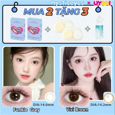 Mua 2 tặng 3 kính áp tròng MCK1 Mystic Eyes 0‑6 độ (14.0‑14.5) + khay & nước ngâm 60ml - 120.000₫ 6