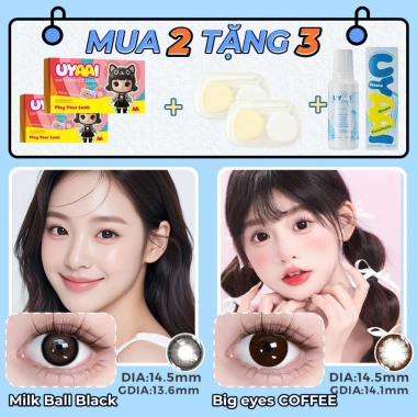 Mua 2 tặng 3 kính áp tròng MCK1 Mystic Eyes 0‑6 độ (14.0‑14.5) + khay & nước ngâm 60ml - 120.000₫ 10