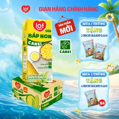 Mua 2T Tặng Bàn Chải Sữa Bắp Non Dinh Dưỡng LOF 24 Hộp 180ml Giá 205k