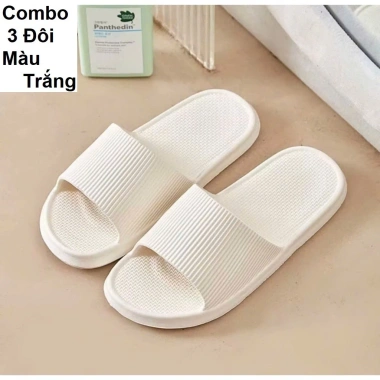Mua 3 đôi Dép trong nhà & văn phòng sọc quai ngang nam nữ siêu nhẹ êm chân - Free Ship 3