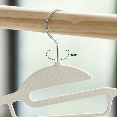 Mua 3 giảm 50k - Bộ 10 móc áo JYSK Tonni nhựa xám trắng 41.5x23x0.6 cm chỉ 149.000đ