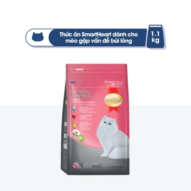 Mua 3 gói Thức ăn cho mèo SmartHeart Cat 1,1kg – Hạt chống búi lông, tặng túi chần bông, giá ưu đãi 141.300 VND
