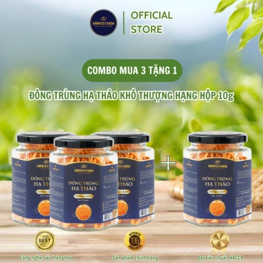 MUA 3 TẶNG 1 Đông Trùng Hạ Thảo Khô Sấy Thượng Hạng 10g Thăng Hoa Minhs Farm - 850k