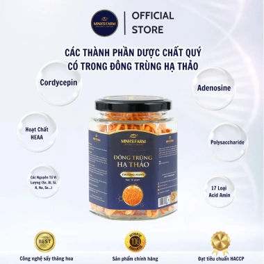 MUA 3 TẶNG 1 Đông Trùng Hạ Thảo Khô Sấy Thượng Hạng 10g Thăng Hoa Minhs Farm - 850k