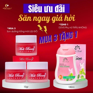 MUA 3 TẶNG 1 Son Dưỡng Hồng Môi Lựu Đỏ 10gr Pomegranates Natural - Midi Beauty, Dưỡng ẩm, Tươi Tròn, Giá Ưu Đãi 210k