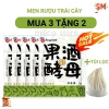 Mua 3 Tặng 2 Men Rượu Hoa Quả 15kg - Men ủ Nho, Cam, Táo, Dâu - Giá 100.000đ