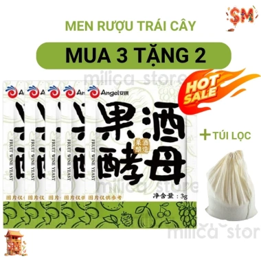 Mua 3 Tặng 2 Men Rượu Hoa Quả 15kg - Men ủ Nho, Cam, Táo, Dâu - Giá 100.000đ 9