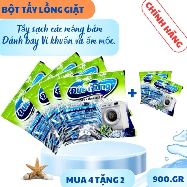 Mua 4 Tặng 2 - Combo 6 Gói Bột Vệ Sinh Lồng Giặt Đức Giang 150gr, Làm Sạch 99% - Giá chỉ 127k