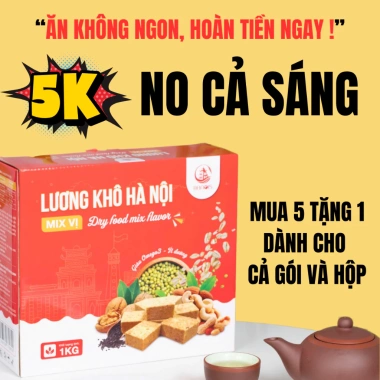 MUA 5 TẶNG 1 Hộp 1kg Lương Khô Mini Viên 5 Vị Yến Mạch, Óc Chó, Đậu Xanh, Mè Đen 114.500₫