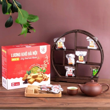 MUA 5 TẶNG 1 Hộp 1kg Lương Khô Mini Viên 5 Vị Yến Mạch, Óc Chó, Đậu Xanh, Mè Đen 114.500₫