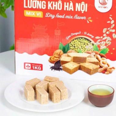 MUA 5 TẶNG 1 Hộp 1kg Lương Khô Mini Viên 5 Vị Yến Mạch, Óc Chó, Đậu Xanh, Mè Đen 114.500₫