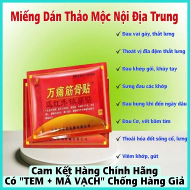 Mua 5 tặng 2 Cao dán xương khớp Nóng Nhẹ giảm đau lưng, vai gáy - Gói 8 miếng 3