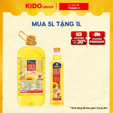 Mua 5L Dầu Ăn Thượng Hạng Tường An Gold Tặng 1L – Giá chỉ 375.000đ, chất lượng cao, thơm ngon
