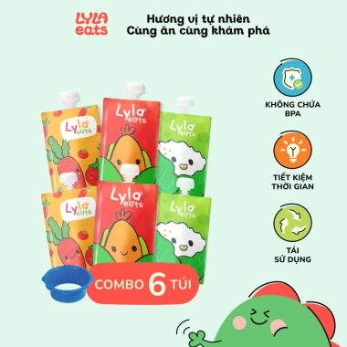 MUA 6 TẶNG 3 Túi Ăn Dặm 200ml Lyla – Chịu nhiệt, tái sử dụng, trữ cháo, bột bé 2