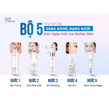 Mua 7 tặng 2 Trọn Bộ Facial Skincare Barbie Skin - Giảm 16% Chăm sóc da mặt