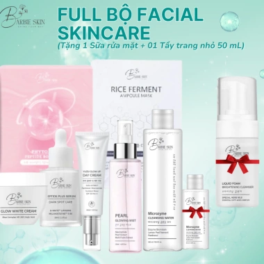 Mua 7 tặng 2 Trọn Bộ Facial Skincare Barbie Skin - Giảm 16% Chăm sóc da mặt