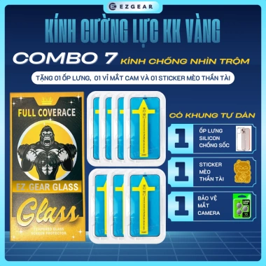 Mua 7 tặng 3 – Combo 7 kính cường lực tự dán, chống nhìn trộm iPhone 7‑16