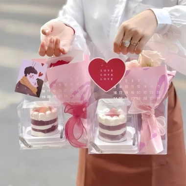 [Mua Giá Sỉ] Túi Mica 20c Trong Suốt In Lịch, Đựng Bánh, Hoa Trọng 27x18x11cm 130k 4
