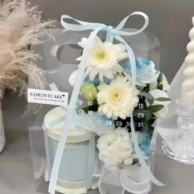 [Mua Giá Sỉ] Túi Mica 20c Trong Suốt In Lịch, Đựng Bánh, Hoa Trọng 27x18x11cm 130k 5