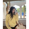 Mùa Thu Đông Đứng Cổ Áo Len Nữ Hàn Quốc Cao Cấp Cardigan Waxy Mềm Mại 8