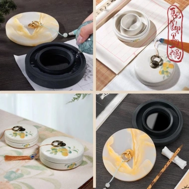 Mực Đá Ngọc Nghiễn Nghiên Thư Pháp Thanh Thị Hỏa Oa Giá ưu đãi 198.000 VND 6