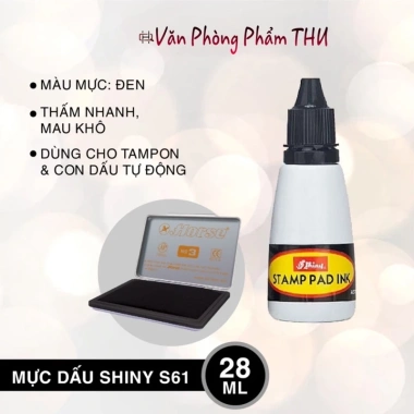 Mực đóng dấu Shiny 28ml Chính Hãng – Độ bám cao, màu rực rỡ, giá ưu đãi 70.000₫