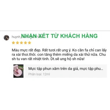 Mực phun xăm cho da giả, da bò, da thường, da 3D - Mau bám, lâu khô, chỉ 28.200₫ 8
