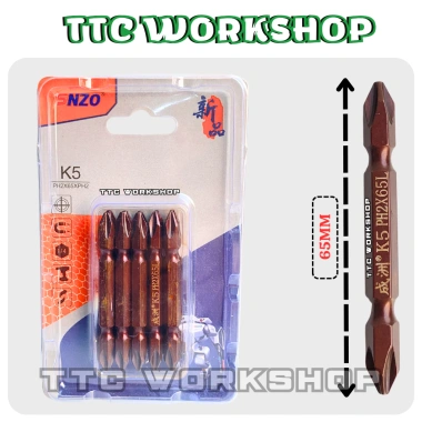 Mũi bắn vít 2 đầu PH2 K5 bake chữ thập SNZO - Từ tính cao, độ cứng cao, đa năng 36.4k