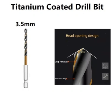 Mũi khoan HSS tốc độ cao 1/4 chuôi lục giác 1,5-6,5mm - Bộ 1 chiếc 27.190 VND 10