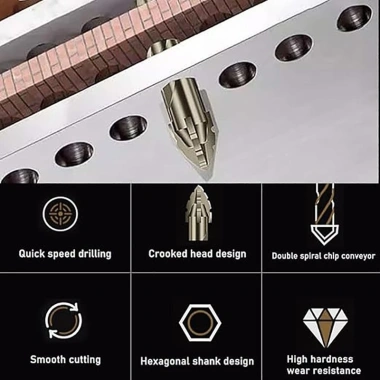 Mũi khoan lệch tâm: phụ kiện khoan DIY đục lỗ nhanh, giá 27.500₫ giảm sâu 8 Mũi khoan lệch tâm: phụ kiện khoan DIY đục lỗ nhanh, giá 27.500₫ giảm sâu 8