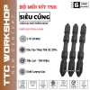 Mũi vít BITS TS6 4 cạnh 2 đầu 65mm - Từ tính cực mạnh, chân lục giác, giá chỉ 23.650₫