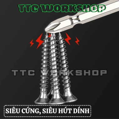 Mũi vít BITS TS6 4 cạnh 2 đầu 65mm - Từ tính cực mạnh, chân lục giác, giá chỉ 23.650₫ 7