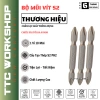 Mũi vít MKT PH2 S2 4 cạnh 2 đầu dài 65mm, từ tính cực mạnh, chân lục giác chuẩn